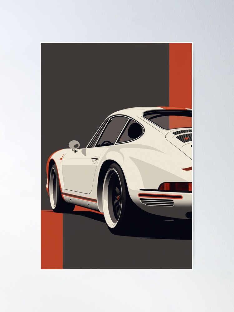Thumbnail 2 of 3, Poster, vintage porsche designed and sold by AI-nspiration.