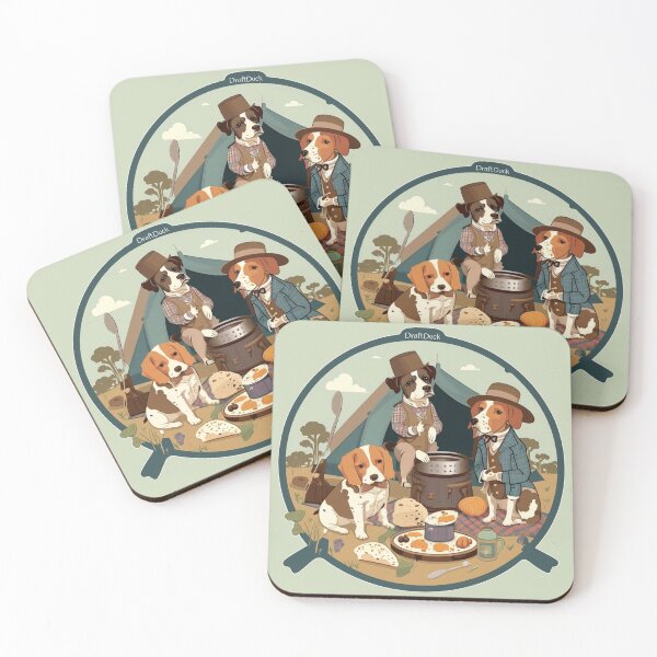 Item preview, Victorian camping dogs designed and sold by DraftDuck.