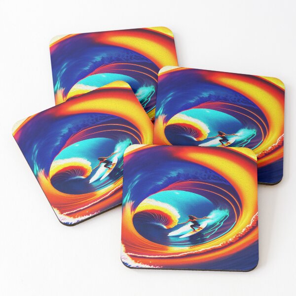 Item preview, A Retro Oil Painting of a Girl Navigating Foamy Waves designed and sold by Trendy Valley .