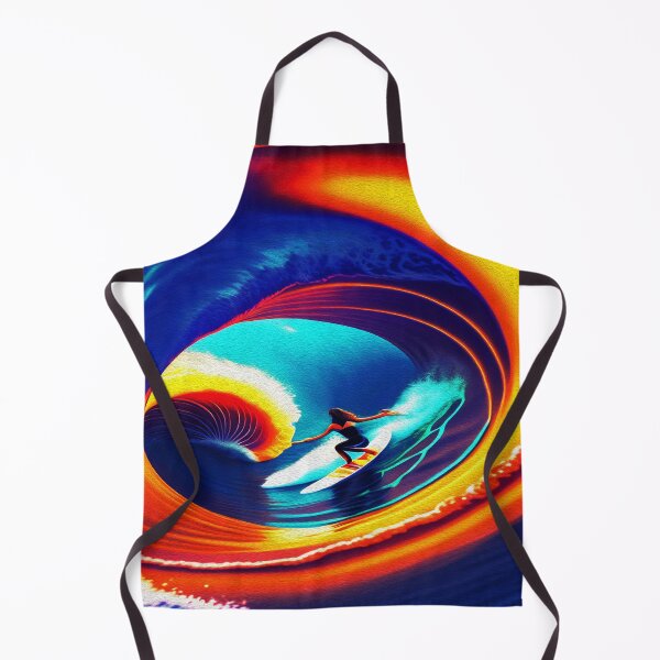 Item preview, A Retro Oil Painting of a Girl Navigating Foamy Waves designed and sold by Trendy Valley .