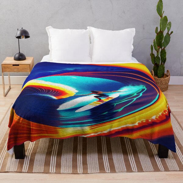 Item preview, A Retro Oil Painting of a Girl Navigating Foamy Waves designed and sold by Trendy Valley .