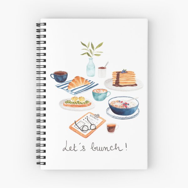 Item preview, Let's Brunch Illustrated Print. Pastel, Calligraphy, Breakfast, Kitchen Printable Wall Art designed and sold by peachcakecanvas.
