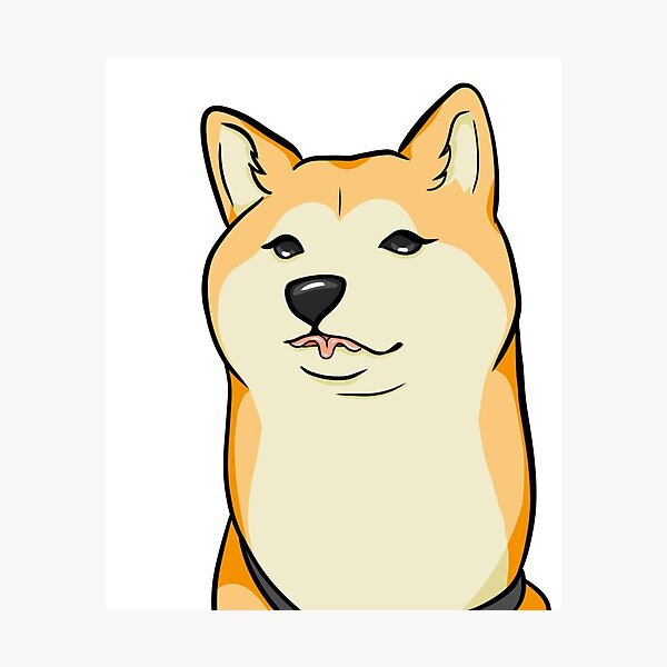 Artikelvorschau, Gerollte Zunge Shiba entworfen und verkauft von WingedMuffin.
