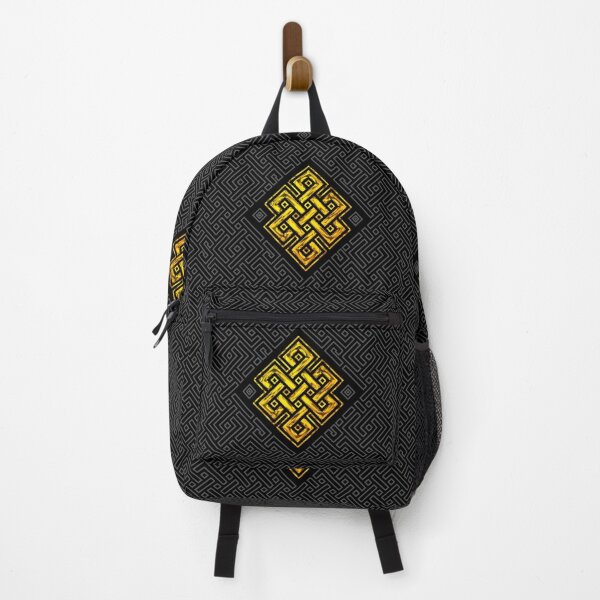 Item preview, Gold Srivatsa With Knot Pattern Background Matrix designed and sold by kernowerno.