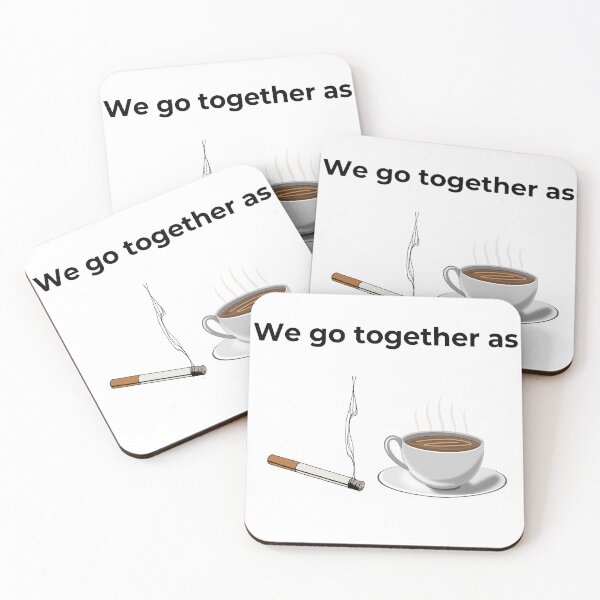 Item preview, We go Together as Cigarette and Coffee (white) designed and sold by ArtifyAvangard.