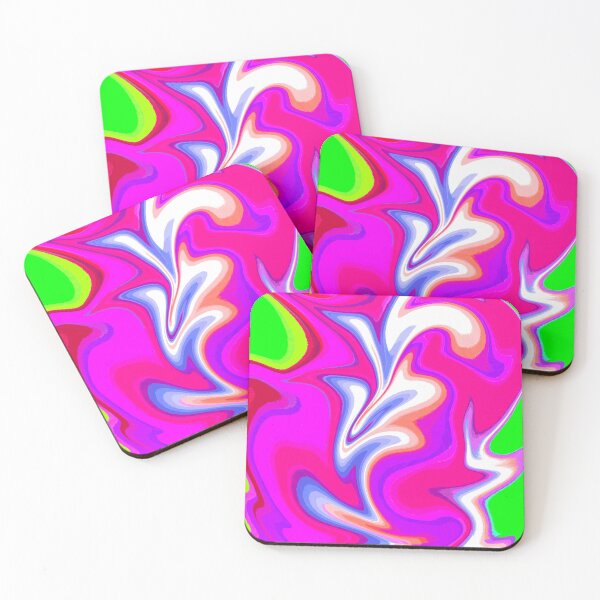 Item preview, Modern Swirl Abstract Pattern Neon Tones, Neon Green, Purple, White, Pink and Hot Pink Design designed and sold by theprintedclub.