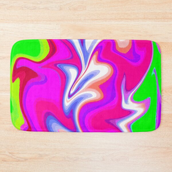 Item preview, Modern Swirl Abstract Pattern Neon Tones, Neon Green, Purple, White, Pink and Hot Pink Design designed and sold by theprintedclub.