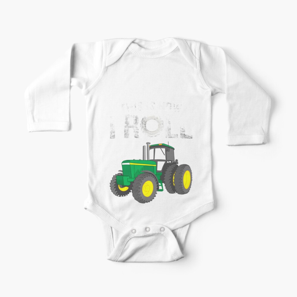 Long Sleeve Shirt Farmers Play with Tractors Tee Shirt