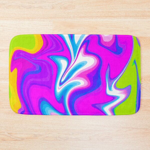 Item preview, Modern Swirl Abstract Pattern Neon Tones, Blue, Neon Green, Neon Pink, Yellow, Purple, White, Pink and Hot Pink Design designed and sold by theprintedclub.