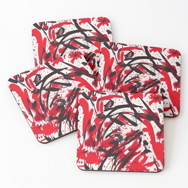 Item preview, black and red abstract pattern designed and sold by optimusprime39.