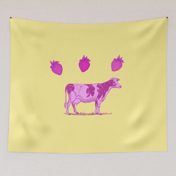 Item preview, Vintage art strawberry cow designed and sold by pinkyfish1010.