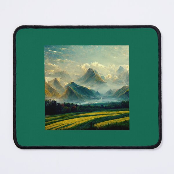 Item preview, PA1113(A painting of a field with a mountain in the background)         designed and sold by RetroPanache.