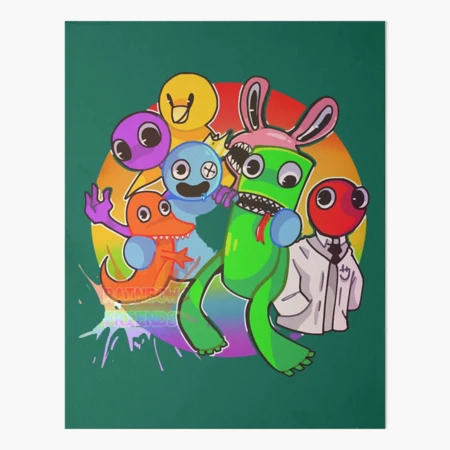 rainbow friends chapter 2 rainbow friends fnf rainbow friends roblox  rainbow friends animation rainb Art Board Print for Sale by RetroPanache