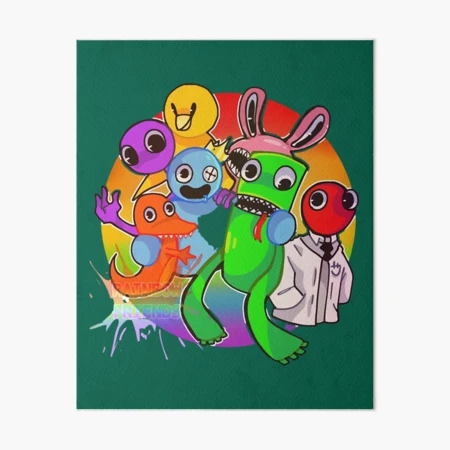 rainbow friends chapter 2 rainbow friends fnf rainbow friends roblox  rainbow friends animation rainb Art Board Print for Sale by RetroPanache