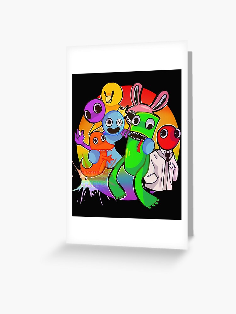 Rainbow Friends Chapter Two with Cyan and Yellow Greeting Card