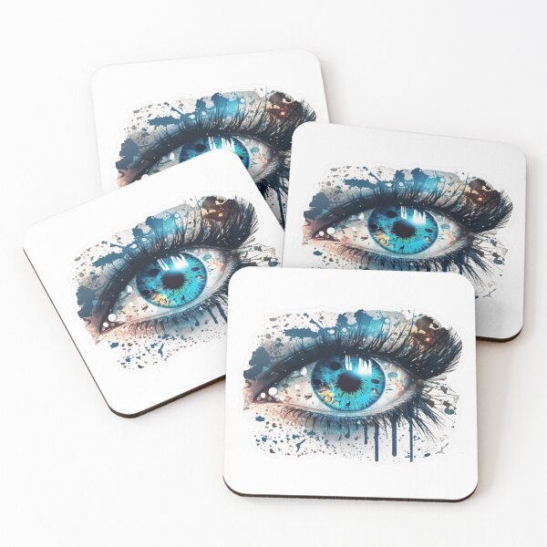Item preview, "Paquete de pegatinas de ojos azules con pestañas grandes" designed and sold by DesignerDuds.