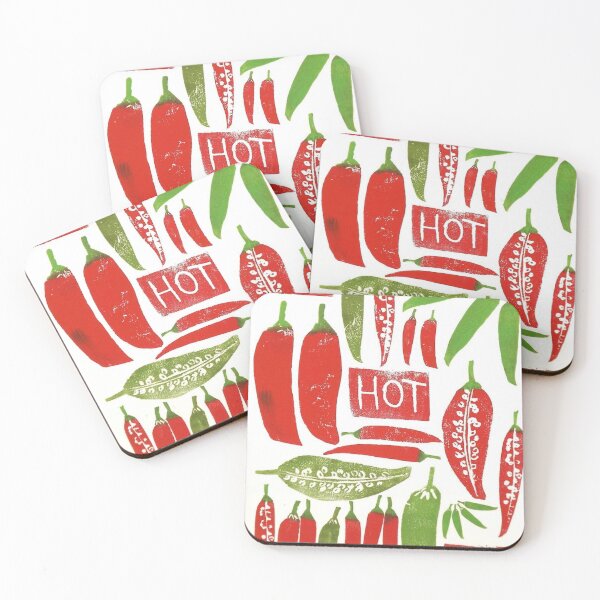 Item preview, Chilli Peppers Print, Chilli Peppers Guide, Chili Art, Hot Chilli Poster, Food Art, Hot Chillies, Kitchen Art designed and sold by peachcakecanvas.