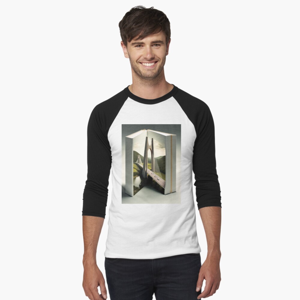 Item preview, Baseball ¾ Sleeve T-Shirt designed and sold by AI-nspiration.