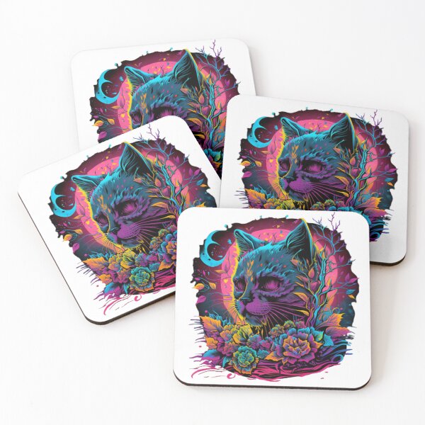 Item preview, Retro funky cat #1 designed and sold by Lateef Prints.