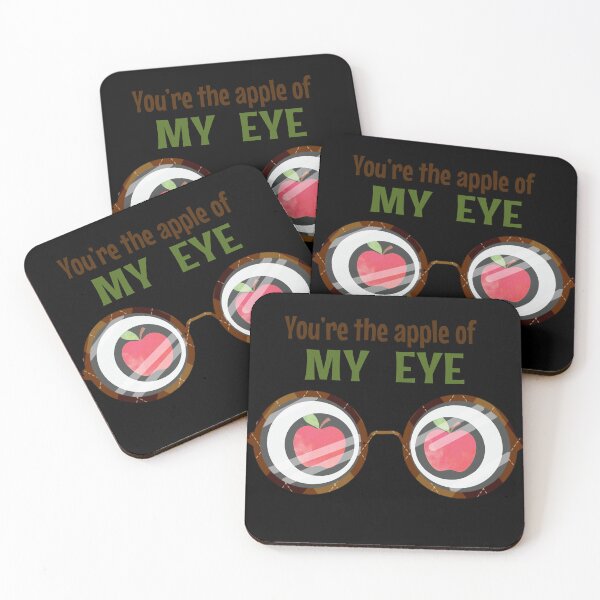 Item preview, You Are The Apple Of My Eye - Fruit apple pun designed and sold by KawaiiFoodArt.