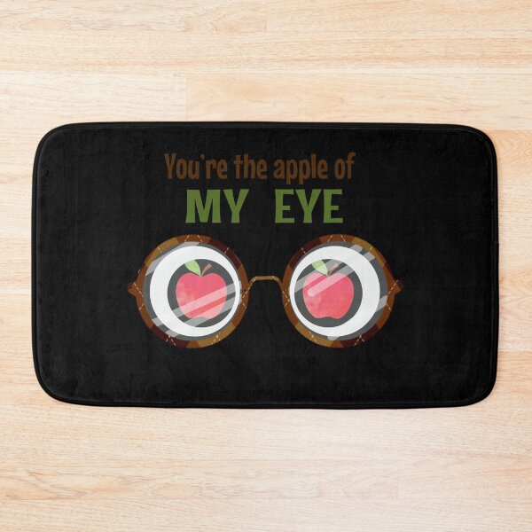 Item preview, You Are The Apple Of My Eye - Fruit apple pun designed and sold by KawaiiFoodArt.