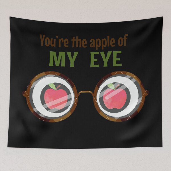Item preview, You Are The Apple Of My Eye - Fruit apple pun designed and sold by KawaiiFoodArt.