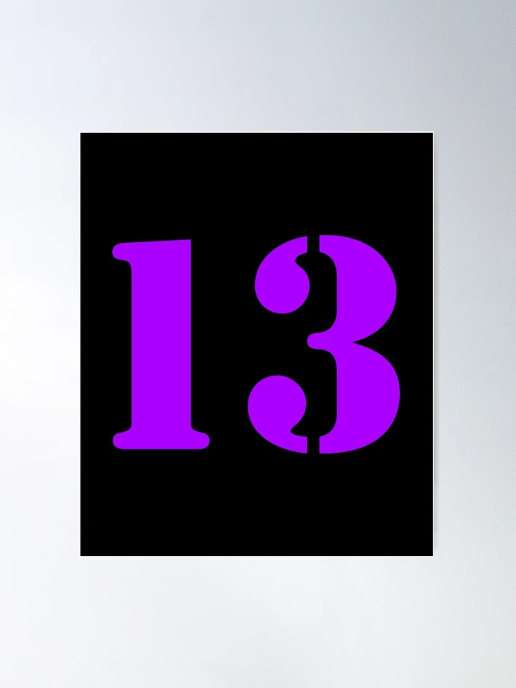 Number 13 - purple | Poster