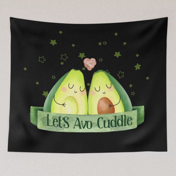 Item preview, Let'S Avo Cuddle - funny Avocado pun designed and sold by KawaiiFoodArt.