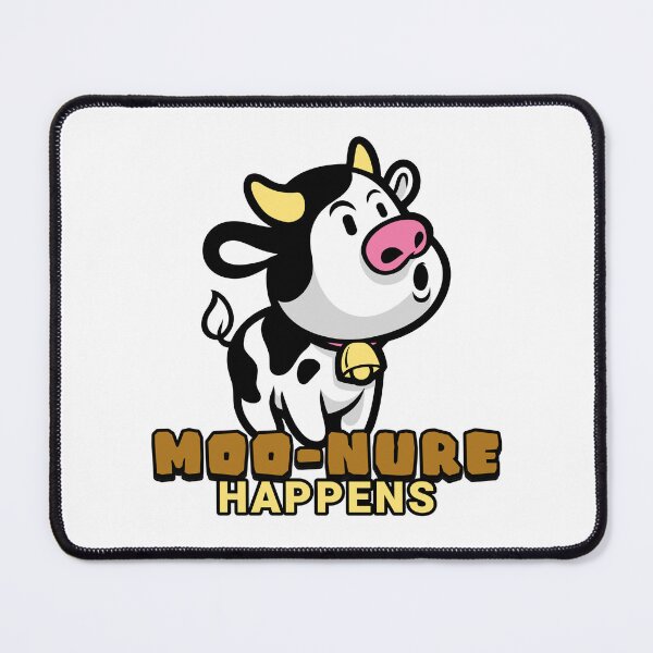 Item preview, Moo-nure Happens Cow Cute Funny Cartoon Joke Quote designed and sold by CRHPOD20.