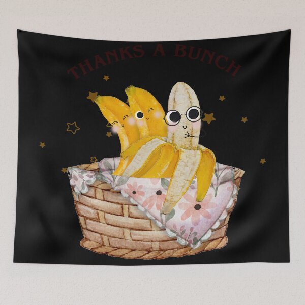 Item preview, Thanks A Bunch - funny Bananas pun designed and sold by KawaiiFoodArt.