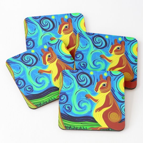 Item preview, Starry Night Squirrel designed and sold by ArtistsQuest.