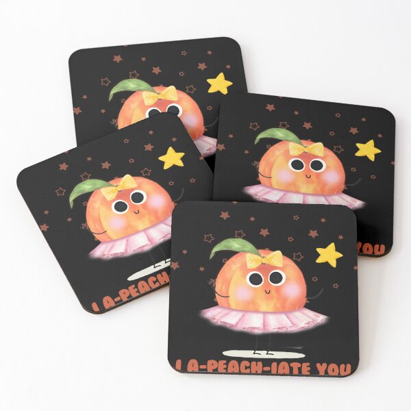 Item preview, I A Peach Iate You - funny peach pun designed and sold by KawaiiFoodArt.