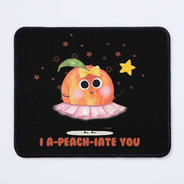 Item preview, I A Peach Iate You - funny peach pun designed and sold by KawaiiFoodArt.