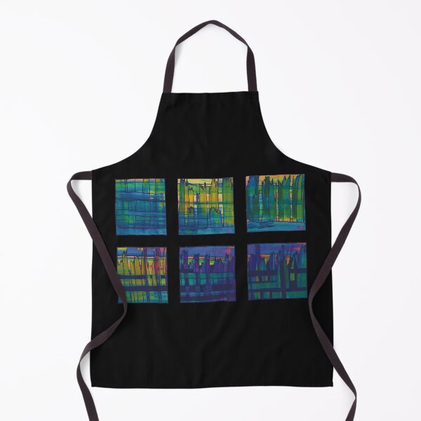 Item preview, Liminal Space Blue Abstraction through 6 windows designed and sold by BlackArtichoke.