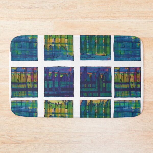 Item preview, Liminal Space Blue Abstraction through 6 windows designed and sold by BlackArtichoke.