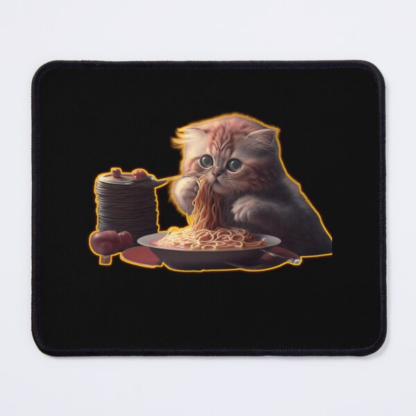 Item preview, Cute Cat Eating Spaghetti designed and sold by MaRa ★★★★★.
