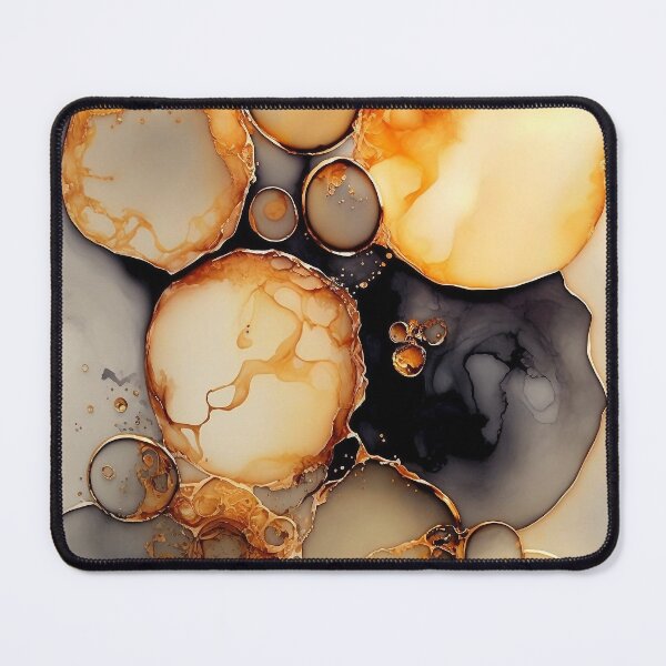 Item preview, Radiant Rings - Abstract Alcohol Ink Resin Art designed and sold by inkvestor.