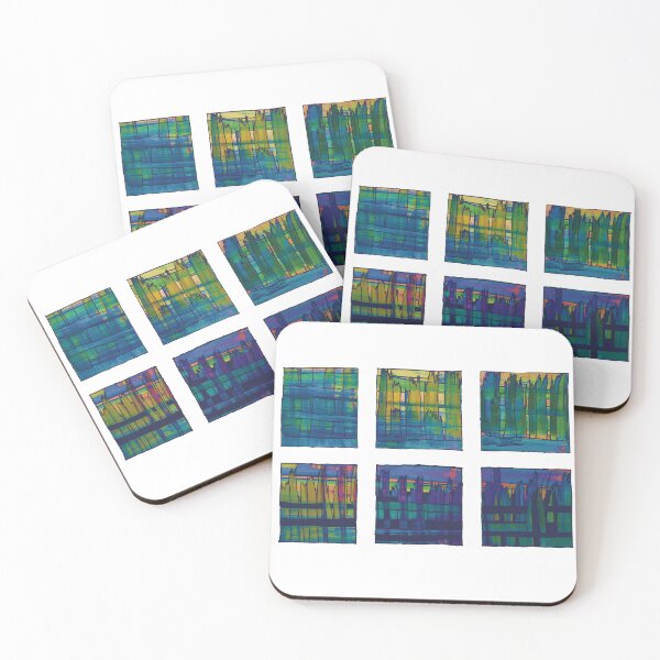 Item preview, Liminal Space Blue Abstraction through 6 windows designed and sold by BlackArtichoke.