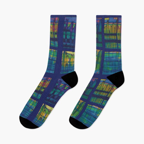Item preview, Liminal Space Blue Abstraction through 6 windows designed and sold by BlackArtichoke.
