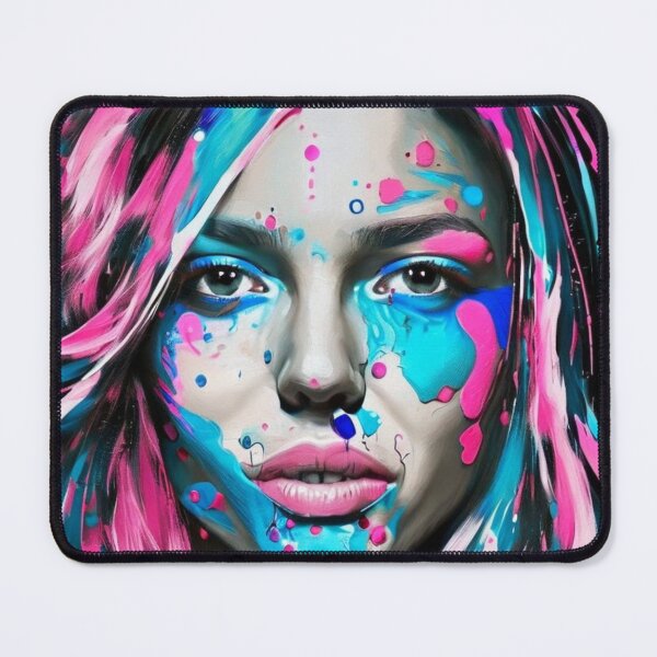 Item preview, Blue & Pink Digital Women Art Face. designed and sold by Digi-Arteco.