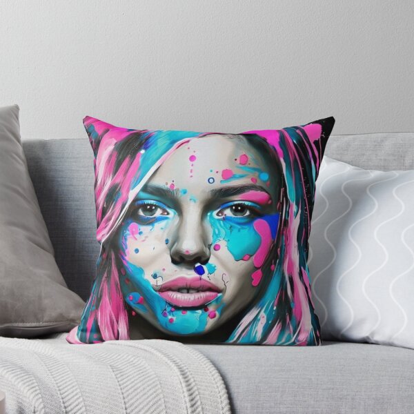 Item preview, Blue & Pink Digital Women Art Face. designed and sold by Digi-Arteco.