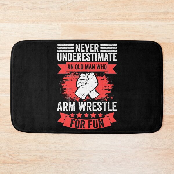 Item preview, Never Underestimate An Old Man Funny Arm Wrestling Champion designed and sold by Nessshirts.