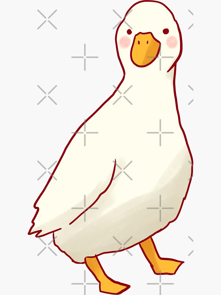 Funny Duck art Sticker for Sale by Mayarart Redbubble