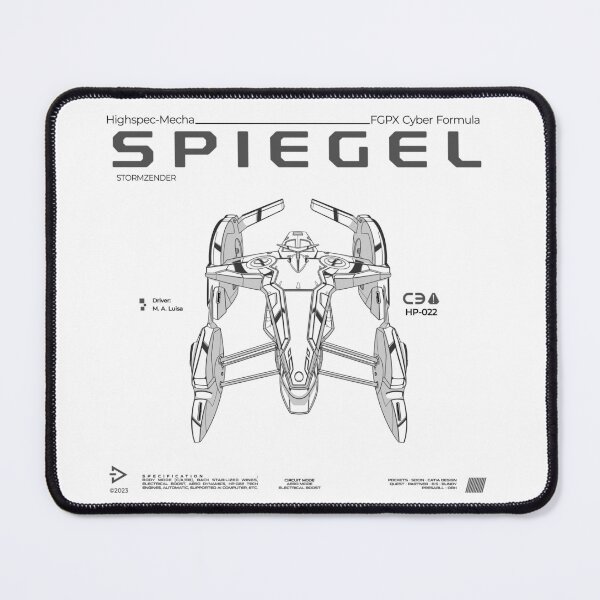 Item preview, Cyber Formula : Stormzender - Spiegel HP-022 grayscale illustration with urban graphic design designed and sold by efiik.