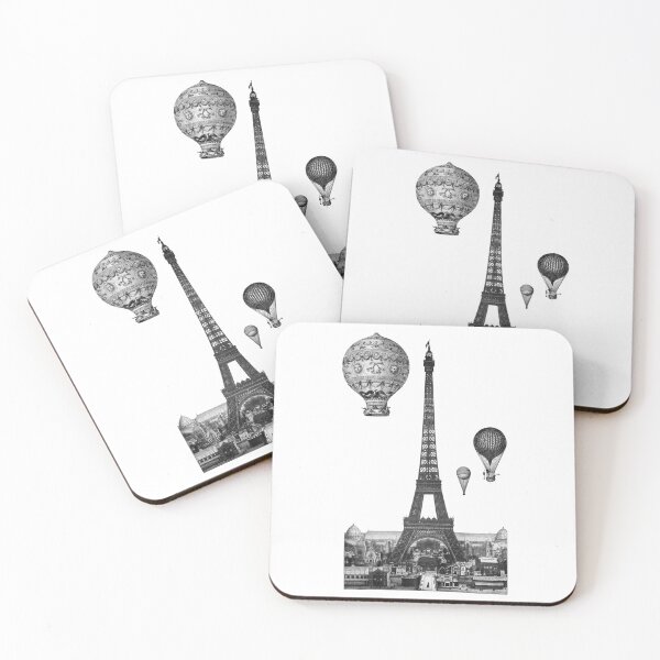 Item preview, eiffel tower with balloons (white) designed and sold by Madame Memento.