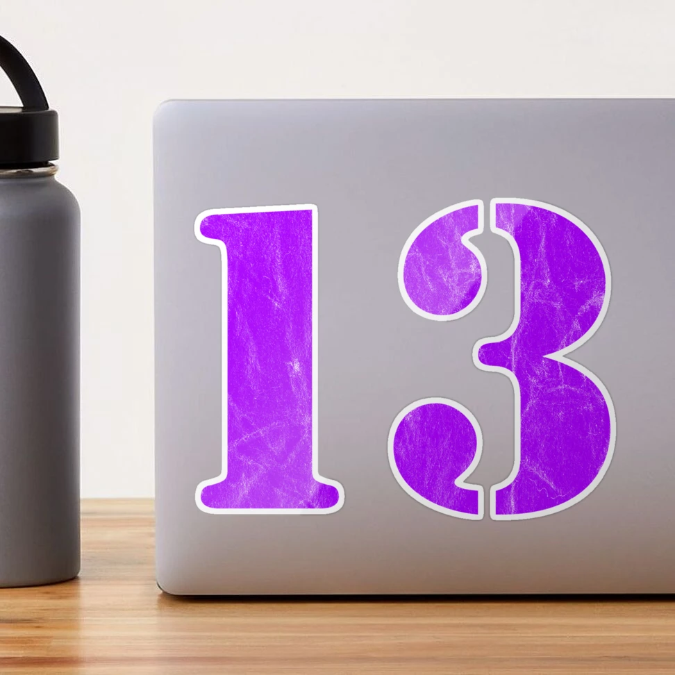 Number 13 - vintage purple | Sticker