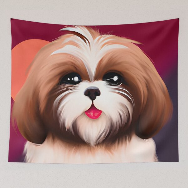 Item preview, Cute Shih Tzu Puppy, cartoon drawing, Ai Generated Art  designed and sold by ACC .