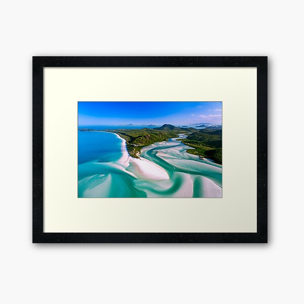 Hill Inlet - Whitsundays Queensland, Australia Framed Art Print