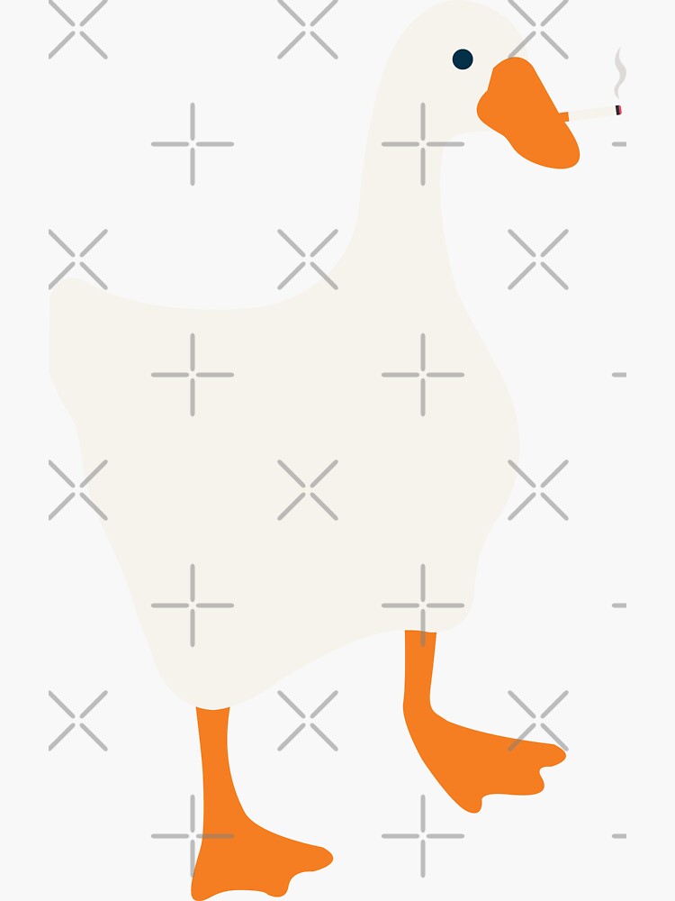 goose smoking a cigarette Goose Smoking a Cigarette Sticker