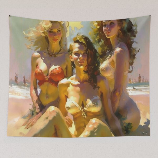 Item preview, women on the beach drawing designed and sold by Olivier Dean.